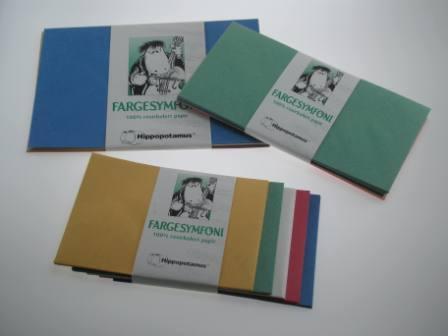 2978 Hippo  Konvoluttbunt C5 Fargesymfoni 10stk ass. farger Hippo, Resirkulert papir